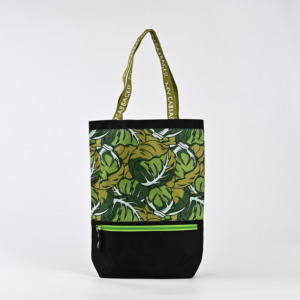 Bolsa de Compras Personalizada Grande Naranja de Lona de Algodón Bordada con Cordón, Reutilizable, Blanca, para Compras Personales - Product Image 2
