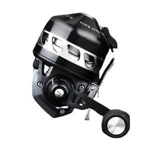 Nylon Spincast Fishing Reel Saltwater Closed Face Under-spin Reel Black