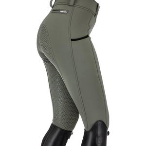 Pantalones de Montar a Caballo para Mujer, Diseño de Cintura Alta, Antideslizantes, con Silicona, Económicos, Personalizados de Fábrica OEM - Product Image 2