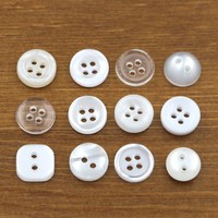 Botón de Resina Plástica Blanco Perla Personalizado para Camisas