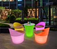 Chaise de table lumineuse, imperméable, en plastique écologique, moderne, pour jardin, portable, légère, pour camping en plein air, Taiyangmao TC-09