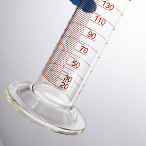 Cylindre <span class=keywords><strong>gradué</strong></span> <span class=keywords><strong>en</strong></span> <span class=keywords><strong>verre</strong></span> borosilicate à double échelle métrique, à parois épaisses, résistant à la chaleur, pour laboratoire - Product Image 5