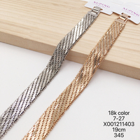 XUPING Bijoux en gros Bracelet jonc pour homme en cuivre plaqué or, style Hip Hop Rapper, chaîne maille cubaine entièrement pavée de pierres