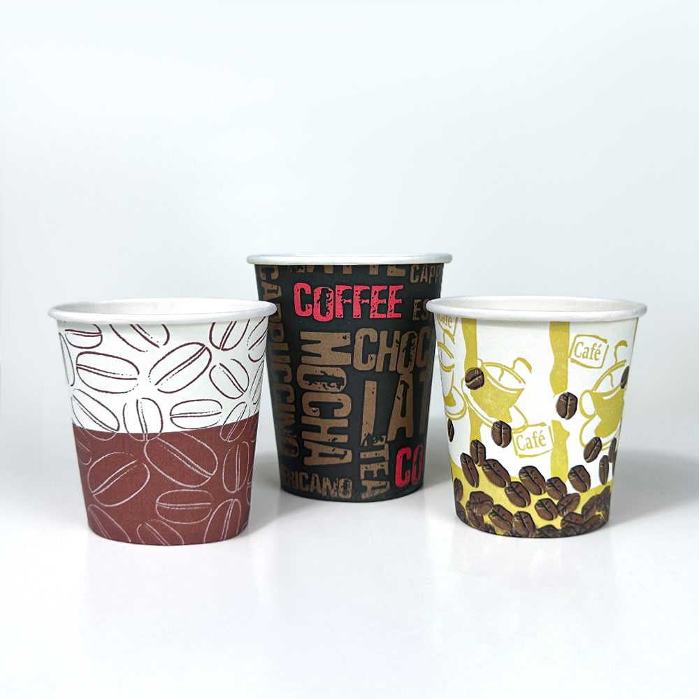 ZJPACK Custom logo Biodegradable Disposable Wholesale Paper Cup with Lids for Hot