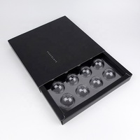 Emballage de tiroir en papier froissé, boîte-cadeau avec inserts en plastique pour chocolat, 16 trous, pièces