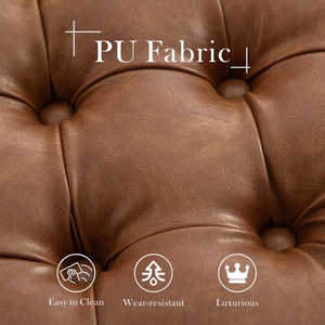New PU Upholstered Storage End of Bed Bench Tufted Flip-Top Accent Window Bench Footrest <strong>Stool</strong> <strong>Ottoman</strong> with Legs for Bedroom - Product Image 4