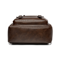 Sac à dos pour ordinateur portable en cuir PU tendance, imperméable, pour voyages d'affaires, sac d'ordinateur portable de 15,6 pouces, grande capacité, pour hommes