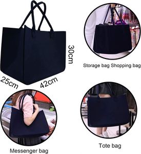 Sac fourre-tout promotionnel en feutre grande capacité avec logo personnalisé, idéal pour les fêtes, le rangement à domicile et les cadeaux - Product Image 3