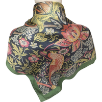 Nouveauté 100% soie sentiment Polyester carré Satin écharpe châle luxe Floral doux confortable en gros filles été