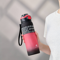 Bouteille d'eau de sport Tritan sans BPA avec logo personnalisé, bouteilles d'eau de sport réutilisables en plastique, ventes chaudes