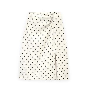 GOTS Verified Polka Dot Cinched Crop Blusa y falda Traje Mujeres Conjunto de pantalones de dos piezas - Product Image 3