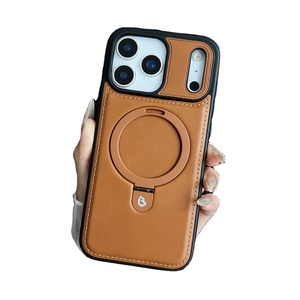 Étui de Téléphone en Cuir de Luxe Premium avec Anneau Magnétique pour iPhone 17 Pro Max 15 16 17 S26 - Product Image 1