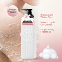 Gel Douche Hydratant Éclaircissant Personnalisé avec Logo OEM, Parfum Fleur de Camélia et Niacinamide, pour Salle de Bain et Spa