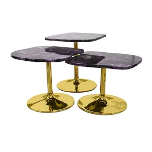 Composite Stainless Steel Modern Popular Coffee Table Custom Metal Furniture Custom Metal Home Stainless Steel Coffee Table