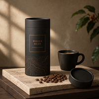 Tubo de Papel Espiralado Biodegradable de Grado Alimenticio OEM, Envase Cilíndrico Personalizado para Café, Té y Polvo, Certificado FSC