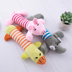 Fabrika doğrudan satış sevimli dört bacaklı çizgili köpek oyuncak ses ve Bite dayanıklı peluş fil domuz ördek evcil hayvanlar için - Product Image 2
