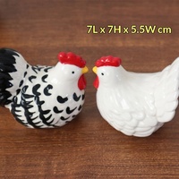 Figurine de poulet en céramique moderne, décoration d'intérieur, ornement pour armoire à vin, cadeau de déménagement