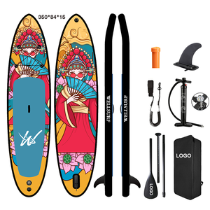 กระดานยืนพายแบบเป่าลมขนาด 11.6 ฟุต 350 ซม. รุ่น Customized Surfing พร้อมอุปกรณ์คุณภาพสูง สีเขียวลึกลับ สำหรับตกปลา - Product Image 1