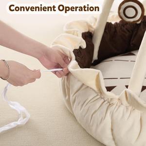 Tropical Leaf Print Cotton <strong>Baby</strong> Sleep Pod Lightweight Breathable with Soft Memory Foam <strong>Cushion</strong> Quilted Wearable <strong>Nest</strong> - Product Image 2