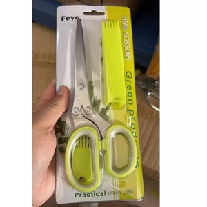 Ciseaux de <span class=keywords><strong>cuisine</strong></span> professionnels - Ciseaux à herbes et légumes <span class=keywords><strong>en</strong></span> acier inoxydable à 5 lames, pour hacher rapidement, nettoyer les ciboulettes, outil de chef - Product Image 5
