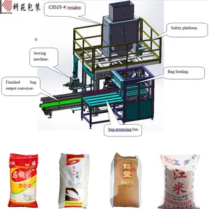 10-25-50kg Big Bag Heavy Duty Granule Fertilizer Automatic Packing Machine in PP Open Mouth Bag