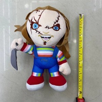 HY Vente en gros Peluche Chucky de dessin animé d'horreur réaliste, Poupées en peluche fantôme Chucky amusantes et populaires, Jouets en peluche Chucky effrayants