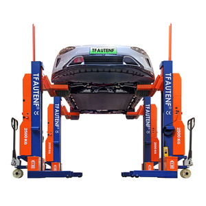 TFAUTENF Mobile 10 Ton 4 Post Car Lift Hydraulic Vehicle Lifter - Product Image 1