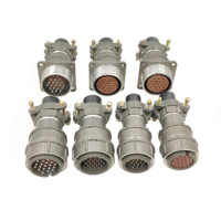Conector circular 2PM Enchufe hembra sin blindaje 2PM14K4QA2 Cubierta negra Enchufe recto Conector eléctrico 400 ℃ Fibra de vidrio de baquelita