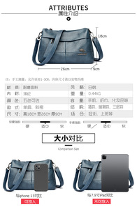 Bolsos de Mano de Lujo para Mujer al por Mayor, Bolsos de Cuero PU Suave, Bolsos de Hombro y Bandolera para Mujer - Product Image 3