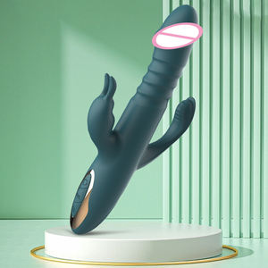 Vibratore clitorideo silenzioso masturbazione tazza anale vibratore per gli uomini coniglio vibratore donne triplo piacere impermeabile in Silicone giocattolo - Product Image 4