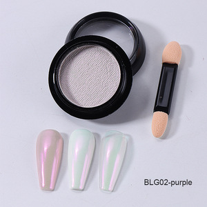 Solid Aurora Mirror Small Bottled Nail Glitter - Aurora Mirror Powder & Hot Fairy Brush pour Magic Nail Art, Sweet Trend - Product Image 6