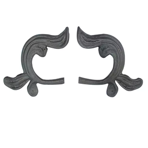 Accesorios de hojas estampadas de hierro forjado, decoración de puerta de valla prensada, adornos estampados de acero personalizados, Metal, barato, venta al por mayor - Product Image 4