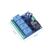 ESP8266 12V WiFi Smart Home IoT Relay Commutateur de télécommande à quatre voies avec application mobile pour la domotique