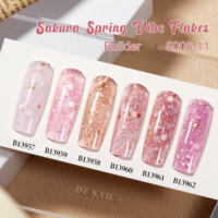 Nouveau Gel UV/LED HEMA-Free 2026 Sakura Spring Vibe Flakes pour Extension d'Ongles, Gel Soak Off pour Nail Art, Vente en Gros