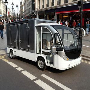 Navette électrique de tourisme avec bac de chargement, batterie au lithium à charge rapide, certifiée CE pour usine d'attractions touristiques - Product Image 1