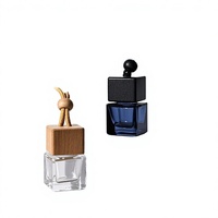 Diffuseur d'huiles essentielles de luxe 8 ml en verre carré, alimenté par USB, à fixer sur grille d'aération, avec éclairage d'ambiance longue durée pour voiture - Meilleures ventes