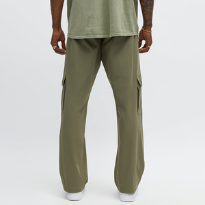 กางเกงคาร์โก้ขากว้างสีเขียวมะกอกสำหรับผู้ชาย แบรนด์ KingSen ผ้าไนลอนน้ำหนักเบา มีกระเป๋าหลายช่อง สไตล์สตรีทแวร์ กางเกงลำลอง - Product Image 5