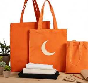 Sacs fourre-tout en toile de polyester blancs personnalisés avec logo imprimé, blancs, vierges, pour sublimation - Product Image 1