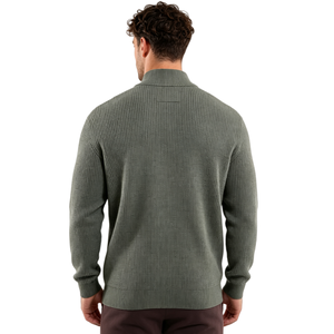 TN Custom-made <strong>Men</strong> Relaxed Fit Knitted <strong>Jumper</strong> Funnel Neck <strong>Collar</strong> <strong>with</strong> Brand Zipper Chunky Ribbed Half Zip <strong>Jumper</strong> Sweater <strong>Shirt</strong> - Product Image 3