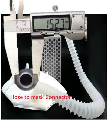 ID15mm 400 mm/pz con soffietto in Silicone a soffietto connessione morbida/tubo filettato respiratore
