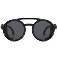 Lunettes de soleil vintage steampunk pour femmes et hommes, verres optiques rétro UV400, monture en PC, polarisées pour la conduite
