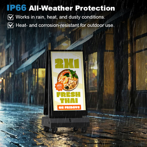 43 55 inç IP66 su geçirmez açık 2000Nits taşınabilir pil Powered dijital tabela Lcd dokunmatik ekran Poster Totem - Product Image 3