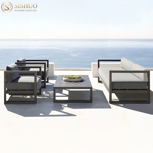 Conjunto de muebles de exterior, sillón de jardín, juegos de jardín de aleación de aluminio grueso para <span class=keywords><strong>terraza</strong></span> - Product Image 2