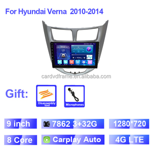 Aijia Android 11.0 GPS Navigation pour <span class=keywords><strong>Hyundai</strong></span> Verna <span class=keywords><strong>Accent</strong></span> <span class=keywords><strong>2010</strong></span> 2011 2012 2013 2014 Autoradio avec 4G WIFI - Product Image 6