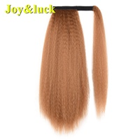 Queue de cheval africaine à enroulement de 22 pouces, extension de cheveux synthétiques longs et droits avec peigne, queue de cheval douce et moelleuse, vente en gros