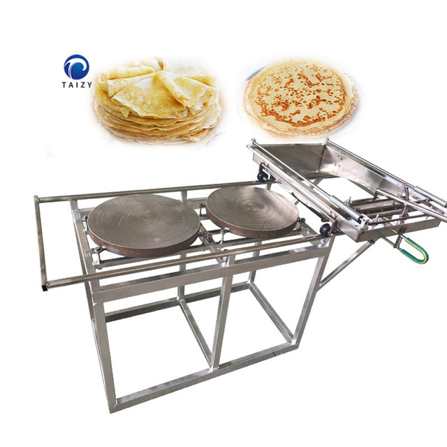 Automatic Flat Arabic Bread Making Machine Baked Flat Pancake Maker Hand Push Dosa Baking Machine