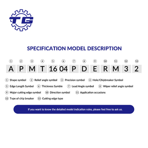 เม็ดมีดทังสเตนคาร์ไบด์ TG เป็นบวกที่สามารถเปลี่ยนทำดัชนีแทรกโลหะผสมแข็ง RPMW1003M0-H33-TP5250 - Product Image 4