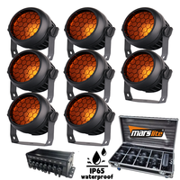 Barre de lumière LED étanche IP65 Pro pour extérieur, avec effets ambre + blanc chaud + stroboscopique RGB, idéale pour concerts, scènes, DJ, discothèques et bars.
