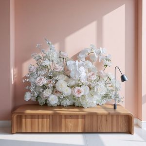 L-045 Arreglo Floral de Estilo Europeo en Rosa Claro para Pasillo, Decoración de Bodas, Fondo para Fotos, Decoración Colgante - Product Image 1