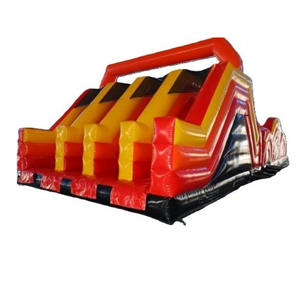 Parcours d'obstacles gonflable géant de 15 m de style américain - Défi de course commercial pour 4 joueurs - Product Image 1